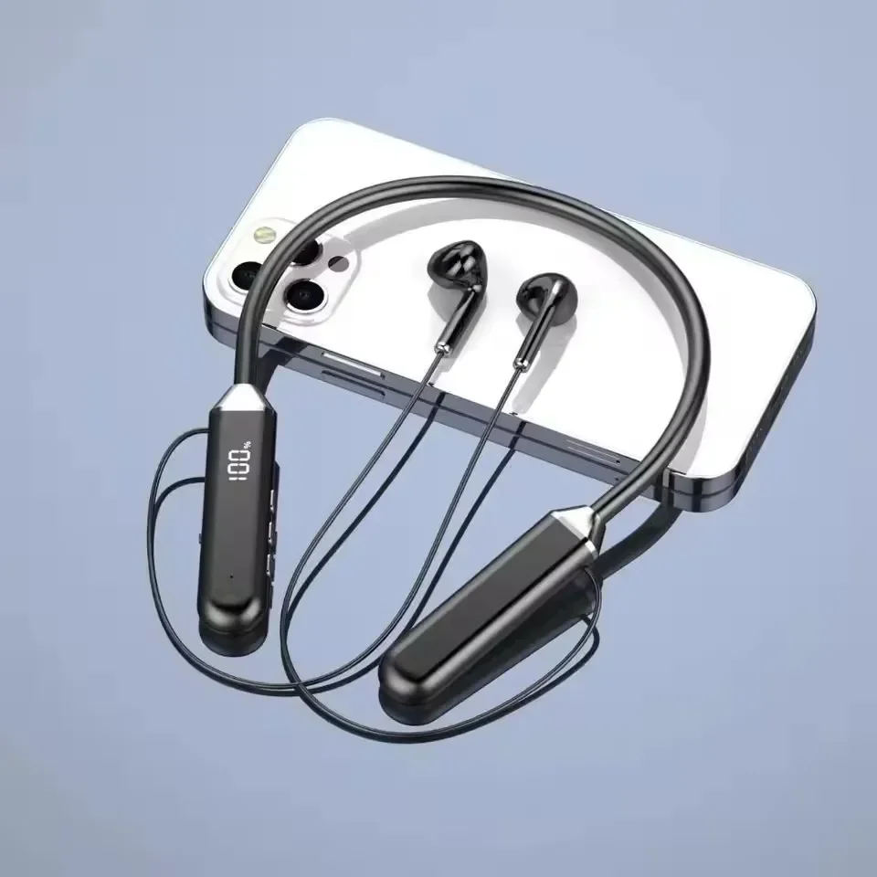 

ZLRLMHY For Xiaomi Magnetic D18 Wireless Neckband Headphones Sports Waterproof Bluetooth 5.3 Headset With Microphone Sd Card
