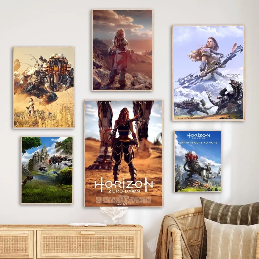 1PC Horizon Zero Dawn Game Poster Paper Print Home Living Room Bedroom Entrance Bar Restaurant Cafe Art Painting Decoration