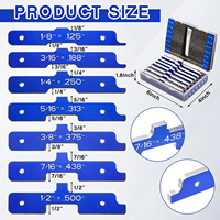 Set of 7 Router Table Set up Bars Aluminum Setup Blocks Precision Depth Gauge Router Height Gauge Set Measuring Table Saw Tools