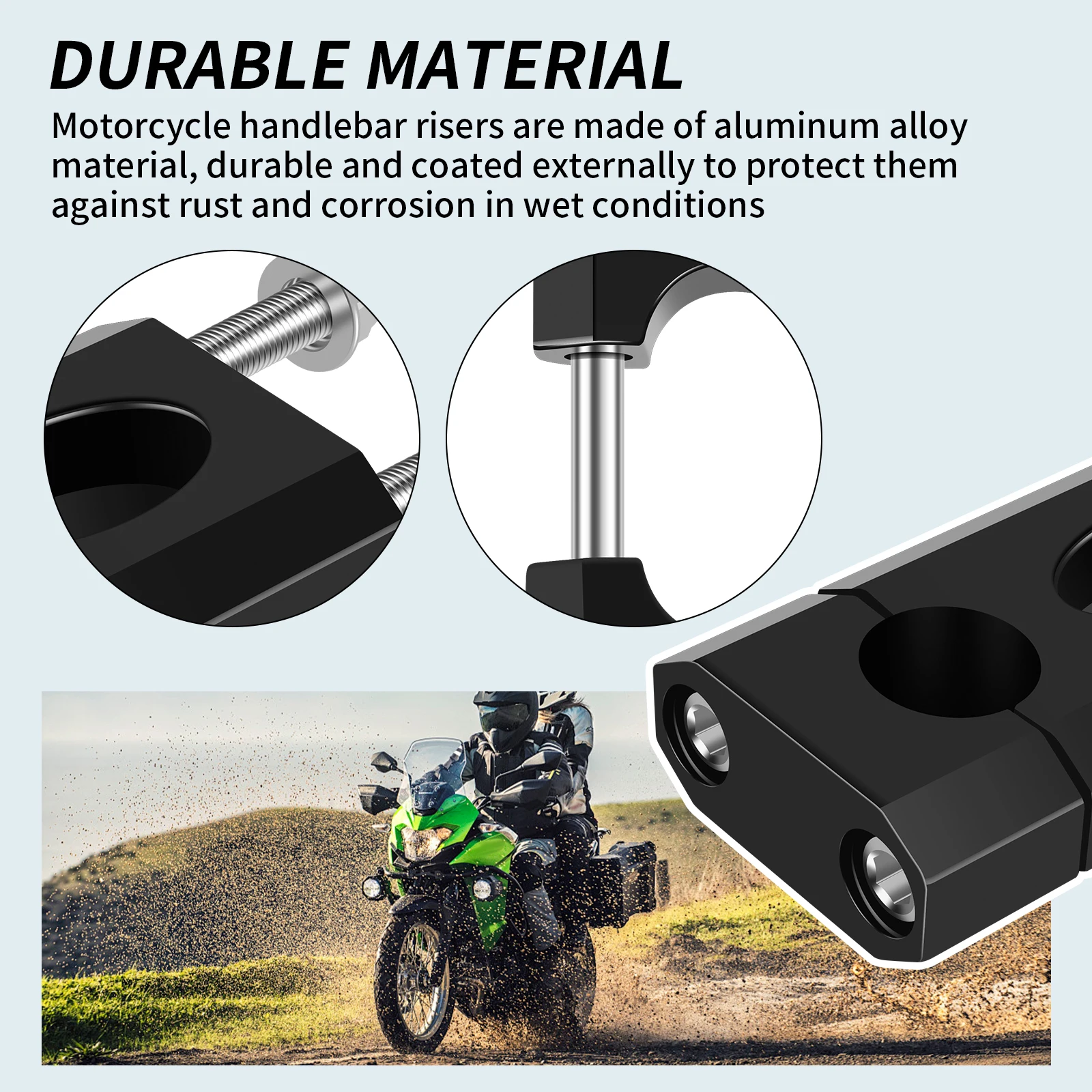 2Pcs Bike Handlebar Risers 7/8inch Bike Handlebar Mount Clamp Aluminium Alloy Bike Handlebar Mount Clamp Riser for Dirt Pit Bike