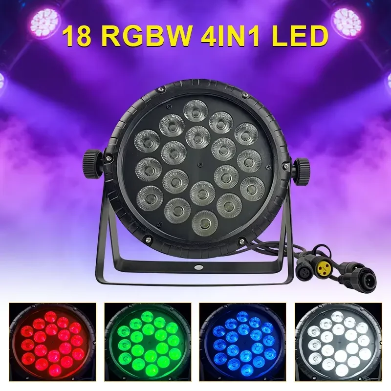 18x10W RGBW LED Stage Light IP65 Waterproof Outdoor Frame Lighting for Wedding Party Event DJ Equipment Professional Show