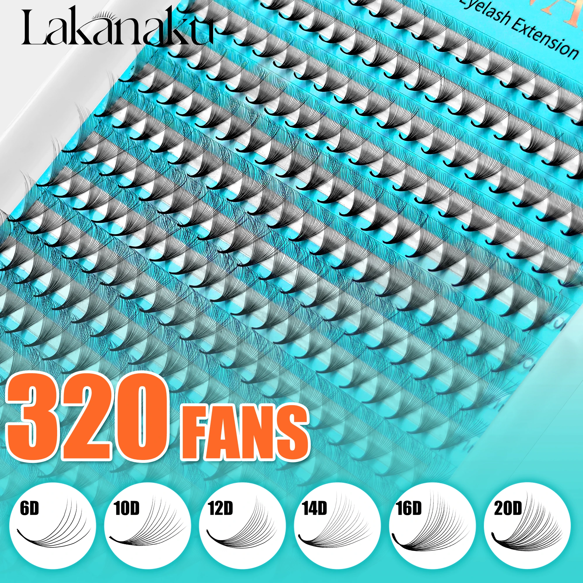 Eyelash Extension Mega Volume - مروحة رموش LAKANAKU 6D-20D ميجا تراي