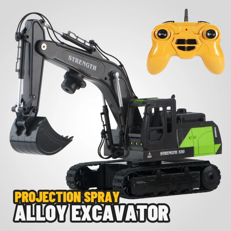 1: 20 14-way remote control excavator alloy excavator bucket with projection water spray function 3-4-5-6-7-8-9 -14years old boy