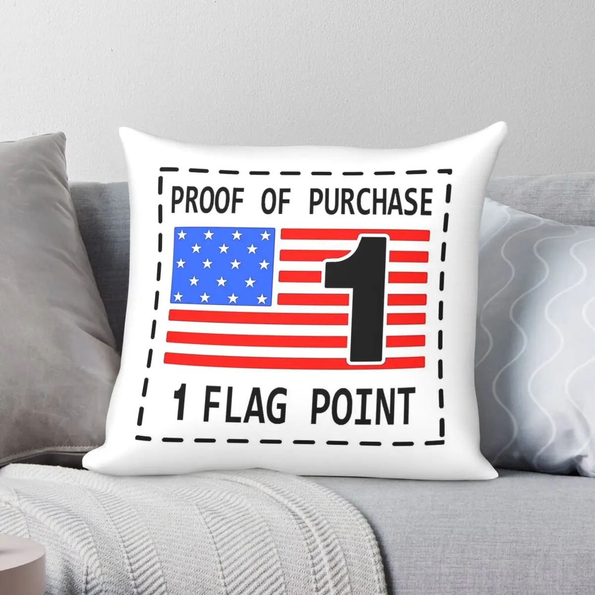 G.I. Joe Flag Point Square Pillowcase Polyester Linen Velvet Pattern Zip Decorative Throw Pillow Case Home Cushion Cover