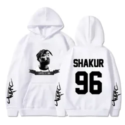 Autumn Winter Rapper 2pac Tupac Shakur 96 Hoodie for Men Women Fashion Casual Oversized Hip Hop Hoodies Y2k Sweatshirt Clothing