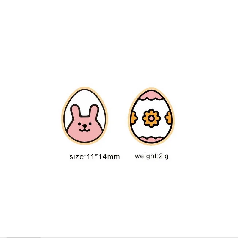 Easter Eggs Fruit Basket Gnome Rabbit Bunny Paw Daisy Festival Elements Mini Studs for Woman Child