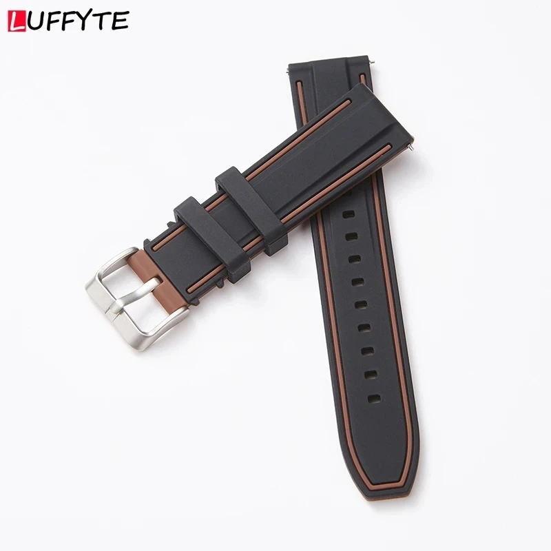 Quick Release Watchband 20mm 22mm 24mm Silicone Soft Leisure Watch Straps Bracelet Men Women Replace Strap Watches Accessories image 4