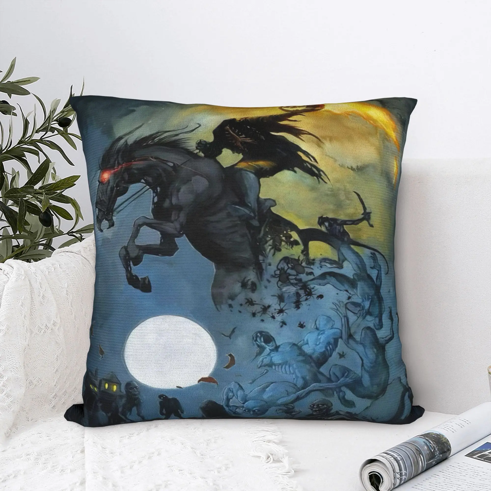 Headless Horseman  Pillowcases Merch Soft Cushion Cover  Throw Pillow Cover Bedroom Decoration Square Multiple Sizes