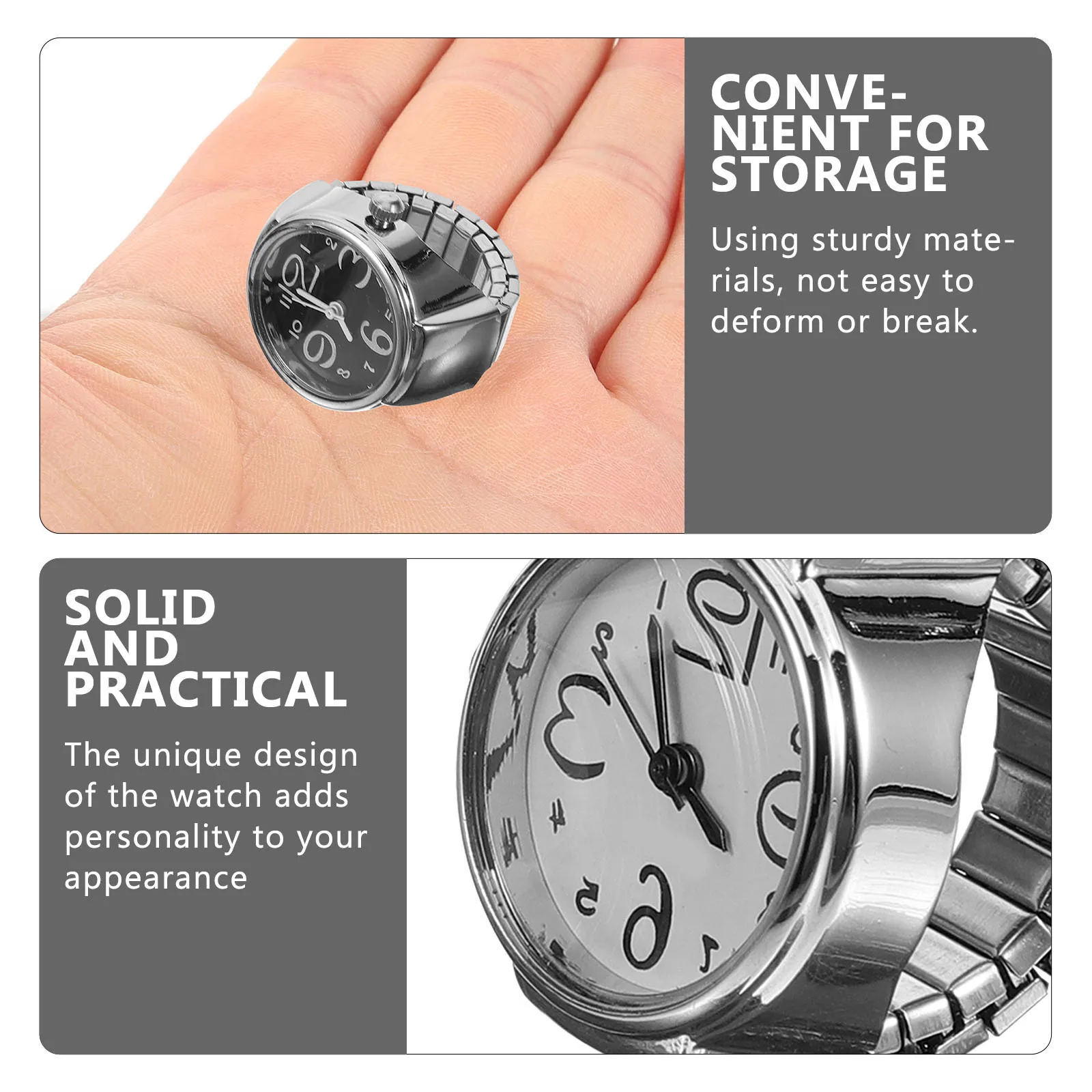 2 uds pareja anillo relojes reloj de dedo Digital elegante Mini relojes accesorios casuales para Mujeres Hombres anillo joyería