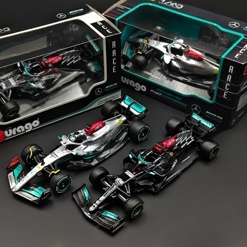 bburago-1-43-メルセデス・ベンツ-w12-w13-f1-フォーミュラレーシングカーモデル-合金製おもちゃ-フォーミュラワンカーコレクションギフト