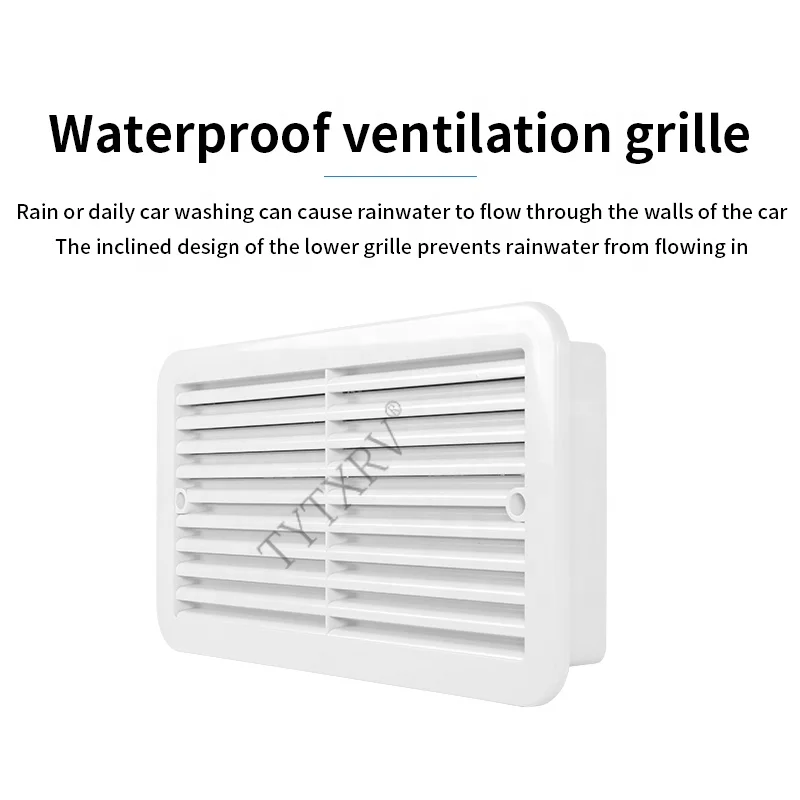 

TYTXRV RV Accessories White/Black UV-Resistance Air Vent Grille Exhaust Fan for Caravan Camper Trailer