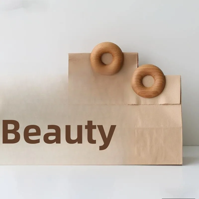 Vintage Wooden Food Bag Clips - Solid Wood Seal Clips for Snacks - Walnut & Beech Clamps for Office & Kitchen