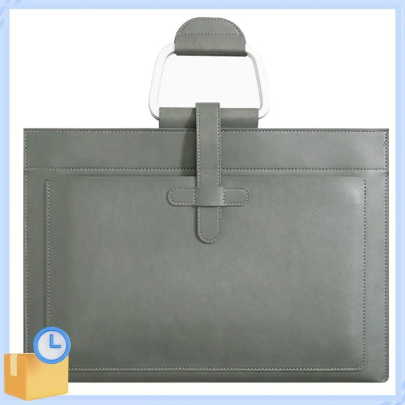 Popular A4 Leather Document Bag Envelope Document Holder Quality PU Leather Document Pouch Document Organizer File Bag