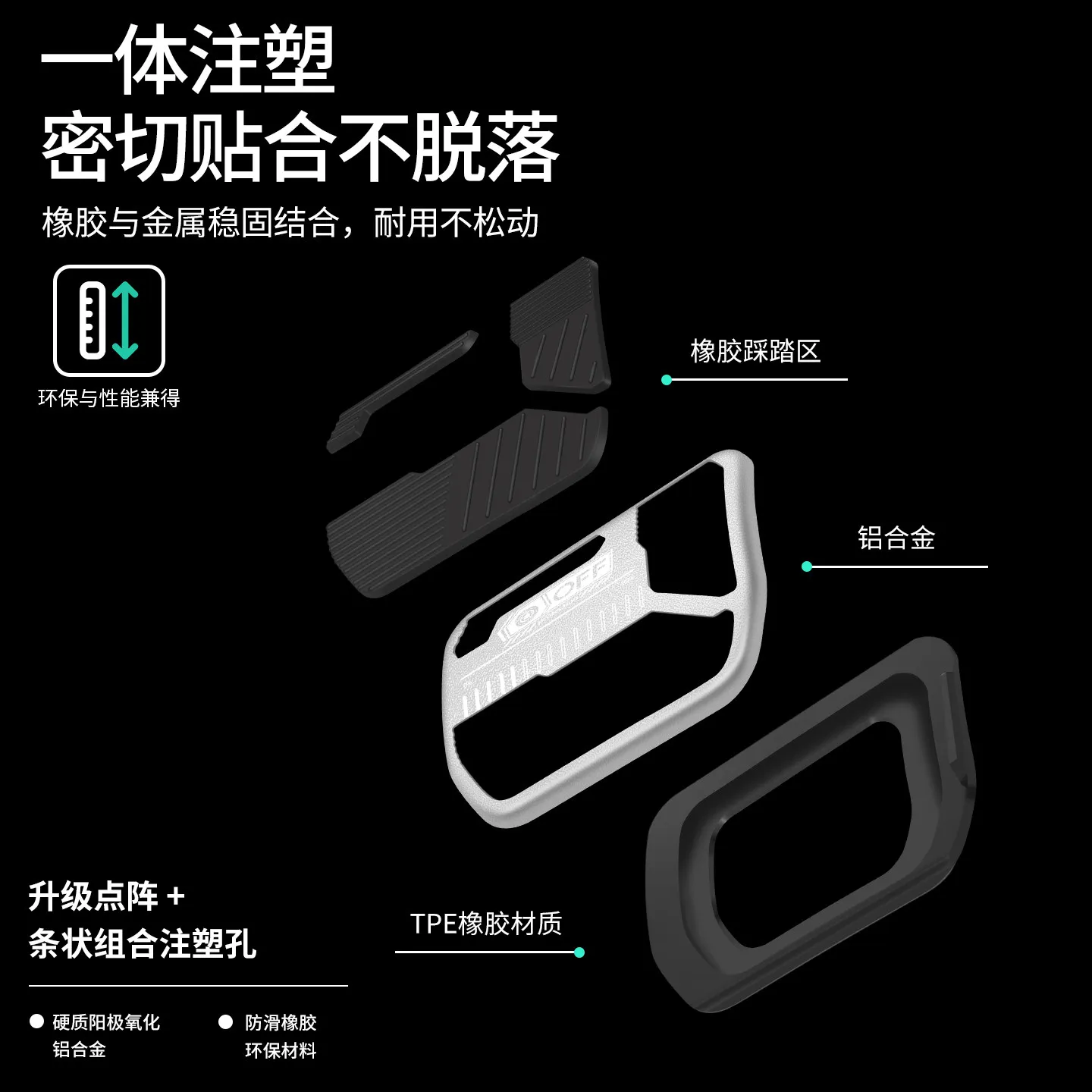 TLXT For Jetour Dasheng Brake Accelerator Pedal Pad Anti-Slip Car Accessories Custom Fit Trim Storage Anti-Scratch