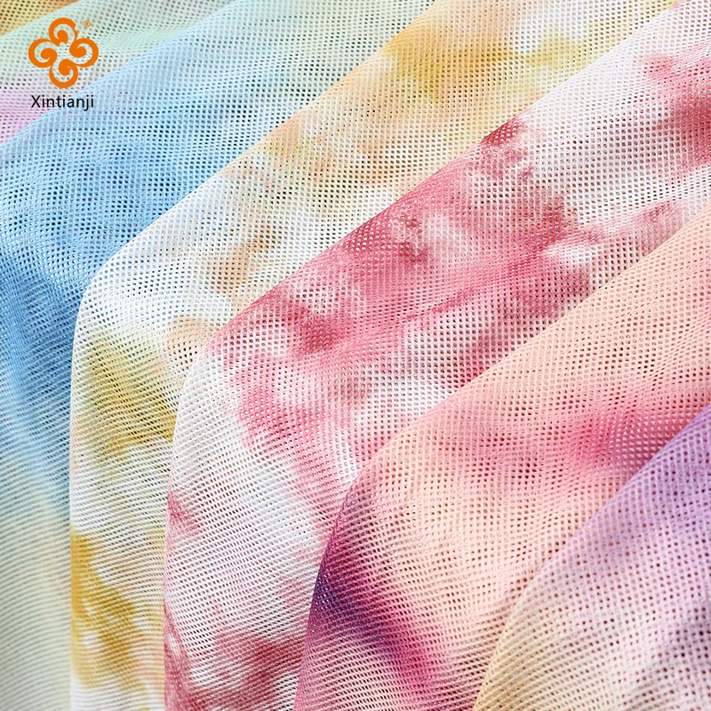Gradient Mesh Knit Fabric Fish Net Cyber DIY Designer Material for Statement Wear, Outdoor Vest Sport Cloth Toiletry Bag Lining