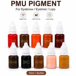 Tinta de maquillaje permanente, 10ml, Color ceja Natural, tinta para tatuaje, pigmentos Microblading para tatuajes, cejas, labios, arte corporal, belleza
