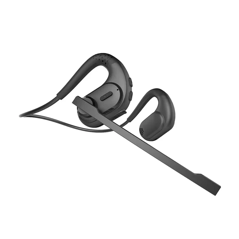 Trucker Bluetooth Headset Bluetooth Headphones With Removeable Boom Microphone Mute Button Open Ear Bluetooth Earphones