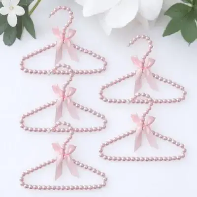 

5Pcs Clothes Hangers Elegant Pearl Coated Anti-Slip Surface for Wear Compact Size Easy Carry Hangers for Closet