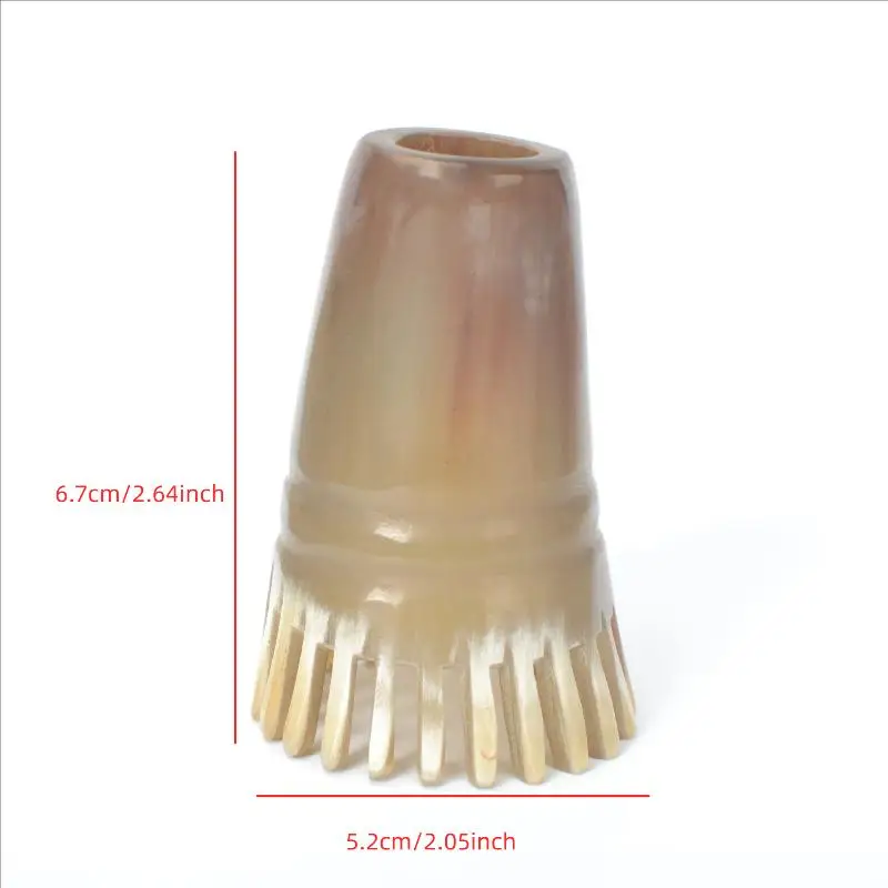 Breitzahniger Massagekamm Kopfhautbürste Hornkämme Gua Sha Massagegerät Ergonomischer Griff Entwirrungskamm Haarentfernungsmassagegerät für Zuhause – Detail 8