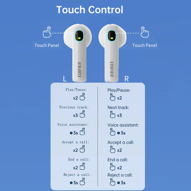 Edifier W200T MINI Ture หูฟัง V5.1บลูทูธไร้สาย, 13mm ไดร์เวอร์ยูนิตรองรับรองรับ aptX, SBC