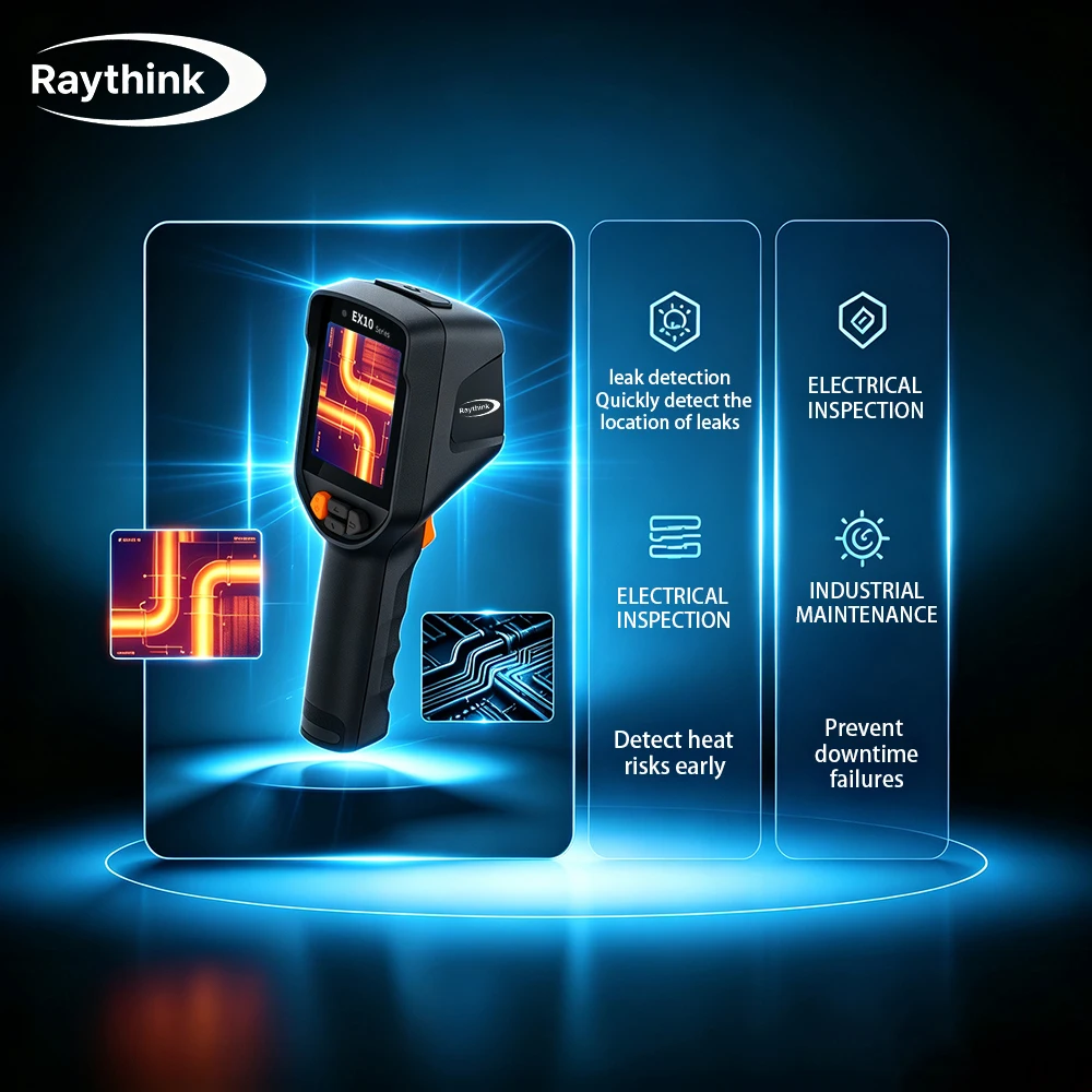 Raythink Ex10 Handheld Infrared Thermal Imager For Underfloor Heating Pipeline Inspection Distribution Box Electrical Inspection