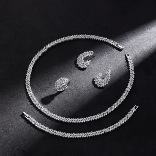 HIBRIDE Pop Elegant Everyday Necklaces Earrings Bracelets Womens Dress Decorative Jewelry Dubai Festive Wedding Ball Gift S-1040