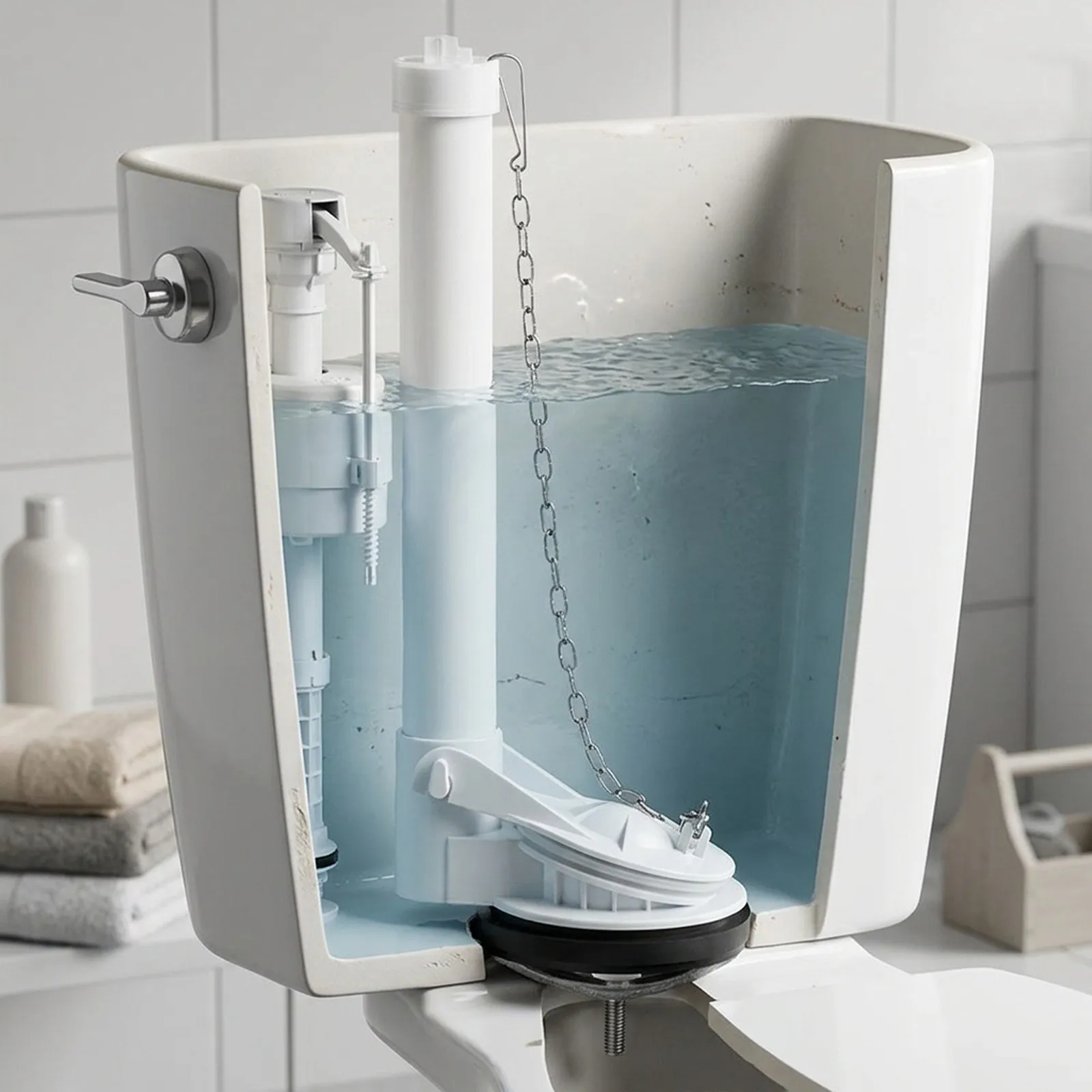and Long Lasting ABS Material Toilet Tank Chain Drainage Flush Valves Seal Water Stop Valve Flap Cover  and Long