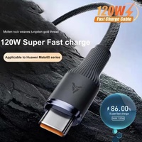 120W USB Type C Cable Quick Charging Braided Data Cable Super Fast Charge Cable For Huawei Sumsung 0.25M/1M/1.5M/2M/3M