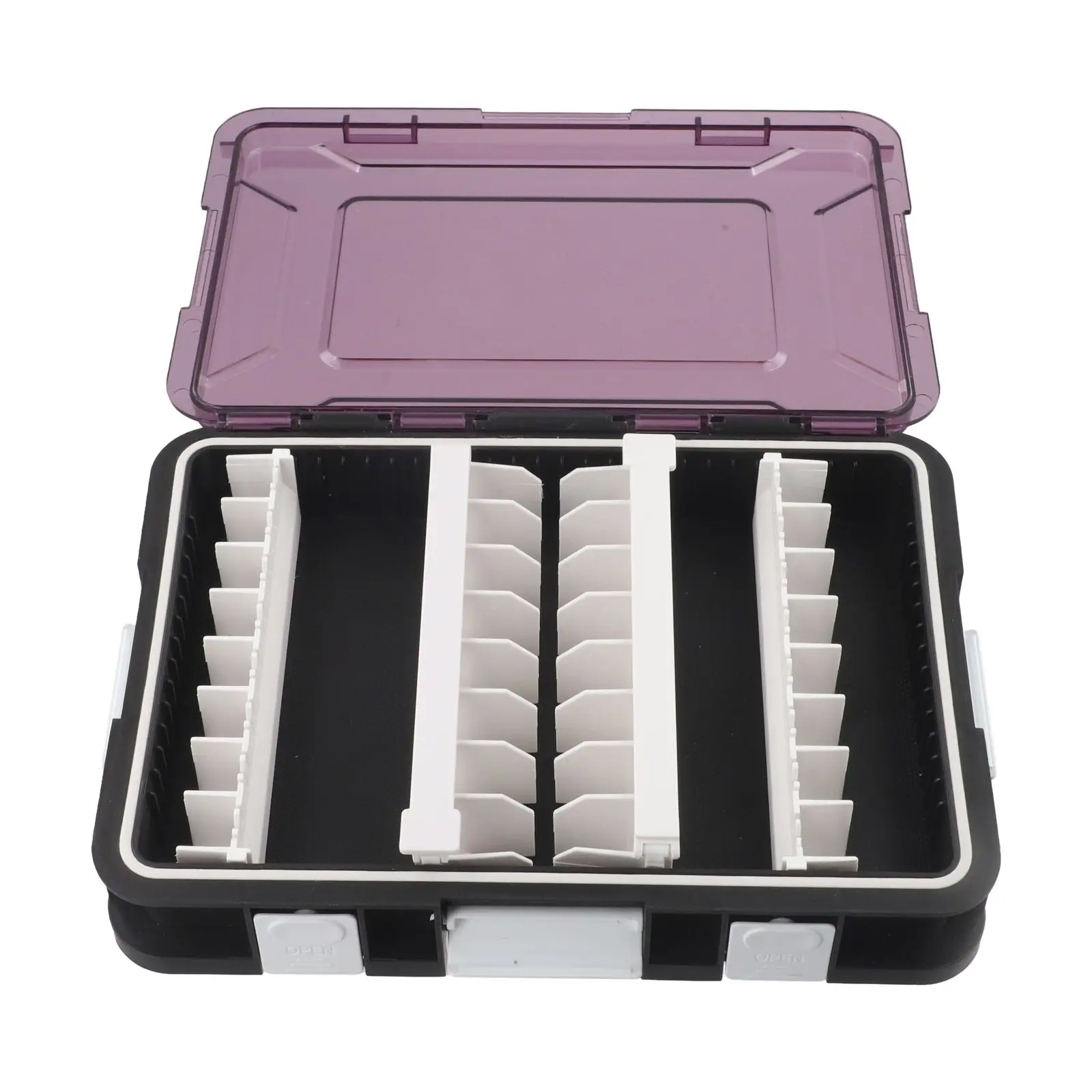 Double Sided Bait Storage Box with Removable Partition Board 11 Large Compartments and 16 Small Compartments for Fishing Tackle
