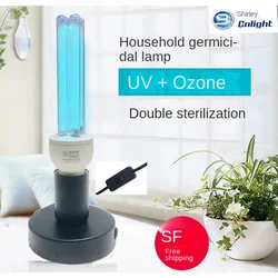 E27 25W Ultraviolet Lamp with UVC Sterilizing Bulb and Ozone-free Function Remote Control Disinfection Lamp for Home