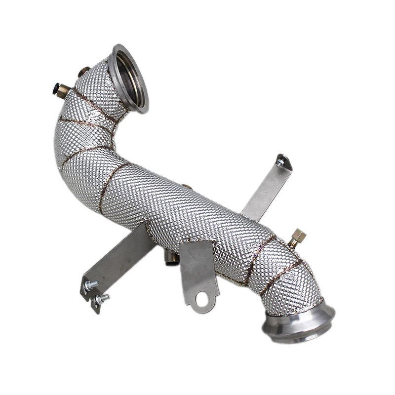 

BSK Street Car Header Downpipe for Lotus EMIRA 2.0T 2021-2022 with Heat Shield Stainless Steel Straight Pipe Exhaust Muffler