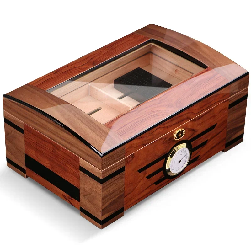 Umidificador de charuto cubano Cohiba umidificador de cigarro de grande capacidade multi-camada portátil gabinete piano pintura umidificador