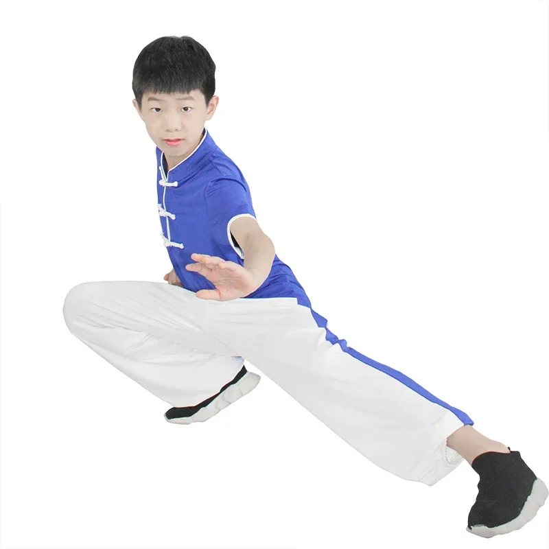 

Summer Short Sleeve Adults And Children Elastic Wushu Clothing Martial Art Uniform Kung Fu Dress Tai Chi Clothes Kun Master 2023