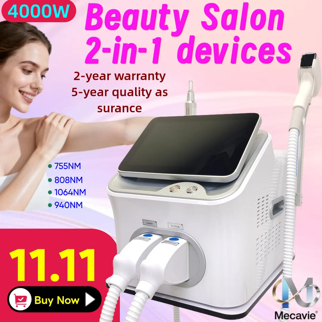 2026 FAC Innovation 4000W ليزر 2 في 1 عالي الطاقة - 4 أطوال موجية (755/808/940/1064 نانومتر) لإزالة الشعر الدائم والوشم #1
