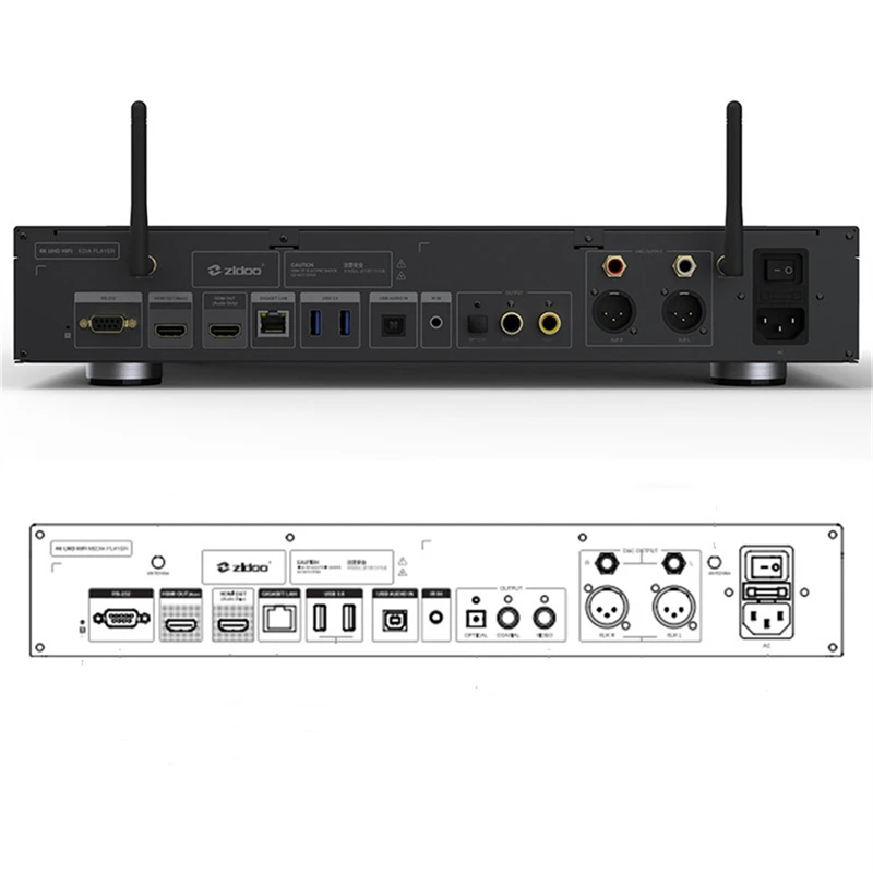 4K Blu-ray HD Hard Disk Player HDR  HIFI Digital Broadcasting Machine