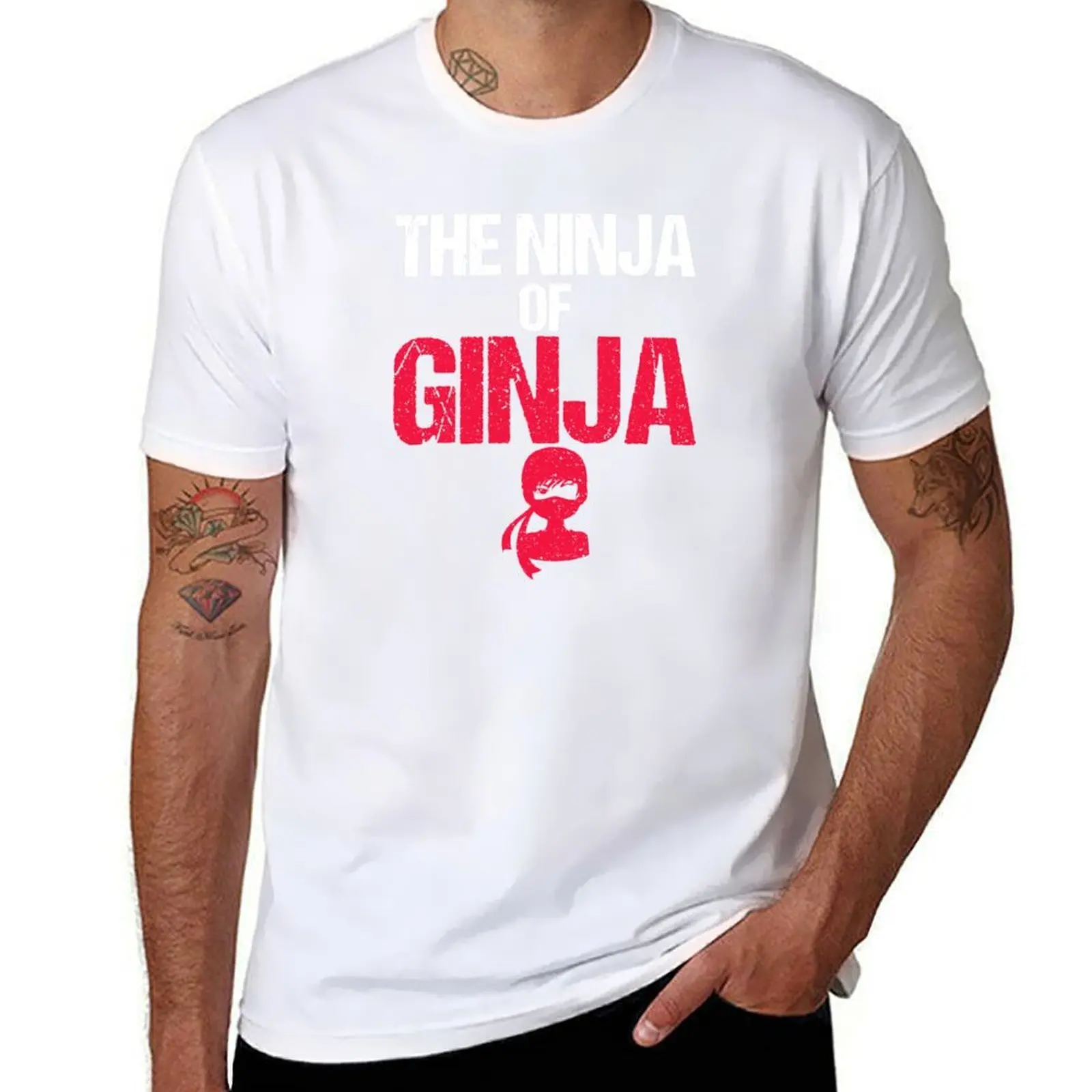 Футболка Ninja Of Ginja Fun Redheaded Ginger Ninja, футболки с принтом для мужчин, забавные футболки, хлопковая футболка