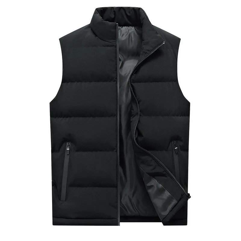 

Mens Casual Vest Autumn Winter Direct Supply Thickened Cotton Waistcoat Coat Export Quality Sleeveless Jacket Outdoor Warm Layer