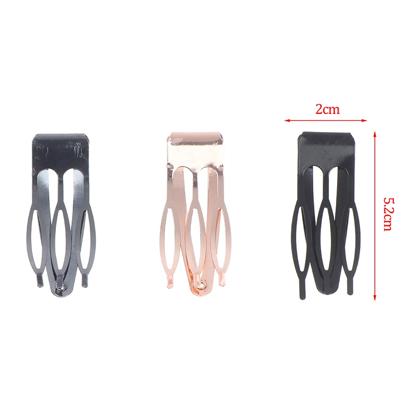 10Pcs Double-grip Hair Clips Metal Snap Barrettes Women Hair Styling Tools