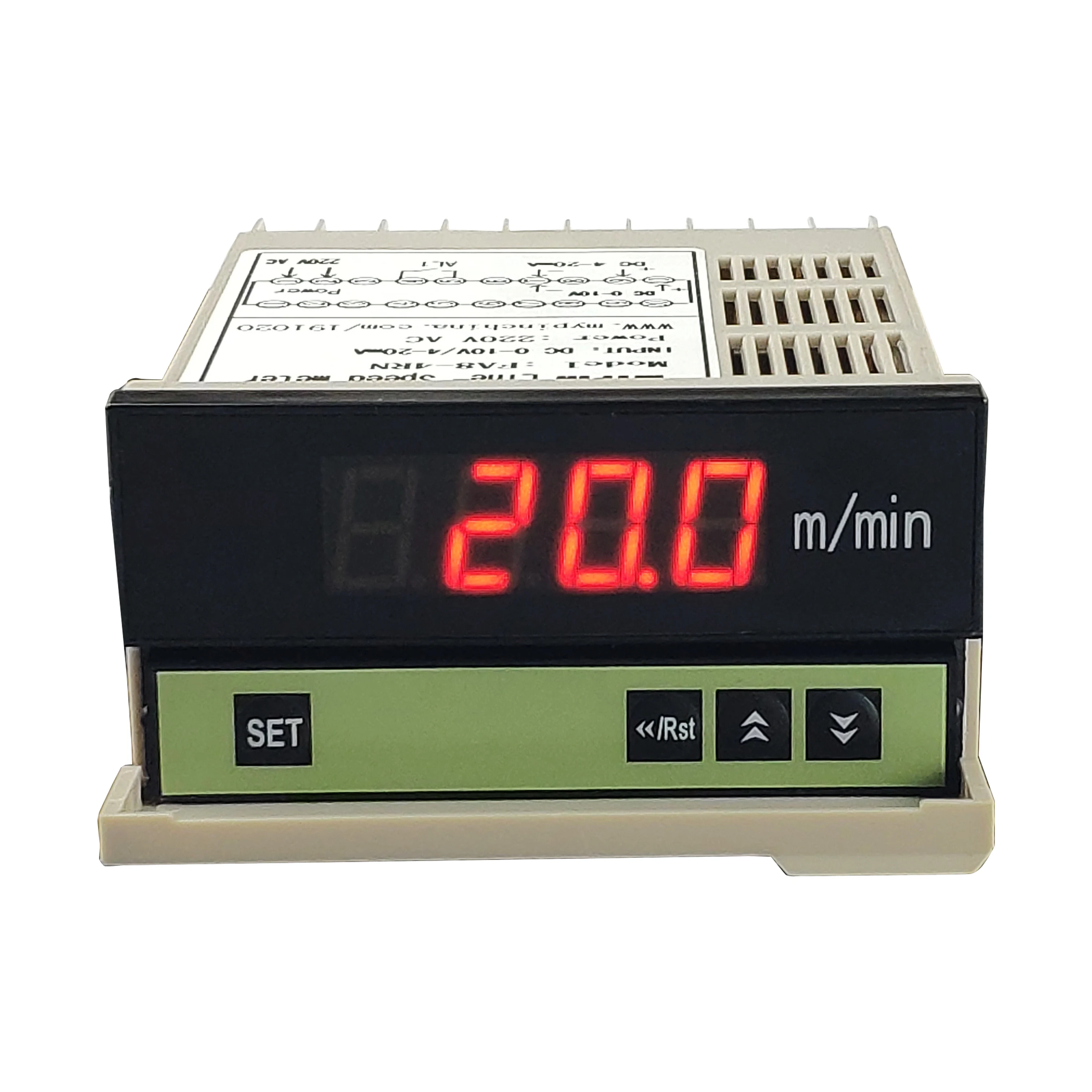 MYPIN FA8-4VRRB 4-Digit Frequency/RPM/Line-Speed/Tacho Counter Meter with 0.1% Accuracy 90-260V AC/DC