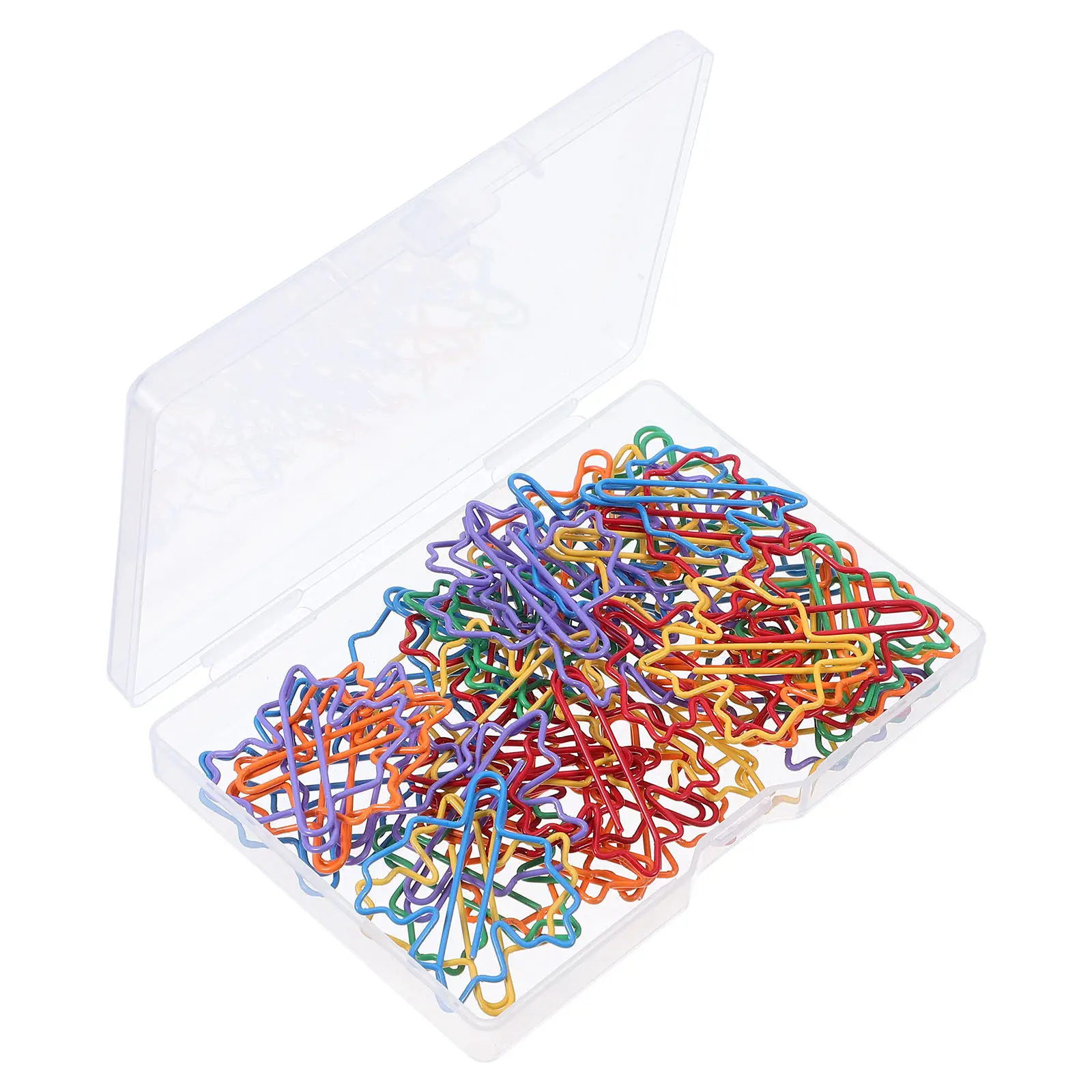 50Pcs Special Shaped Paper Clips Maple Leaf Design Colored Metal Bulk Clips for Document Organization Desk Study Craft School
