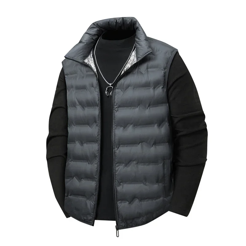 Men's Autumn and Winter Casual Sports Vest ens Outdoor Comfortable Versatile Hooded High-quality Thickened Warm Vest