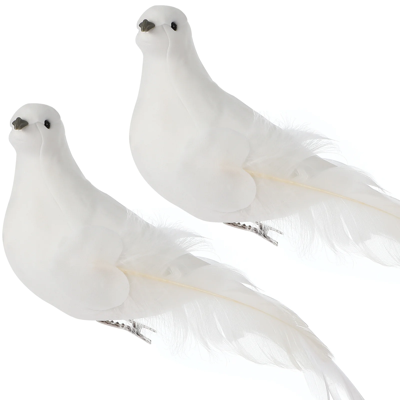 

2pcs Simulated Hanging Decorations Realistic Pigeon Models White Bird naments for Trees Artificial Pigeon Home Office