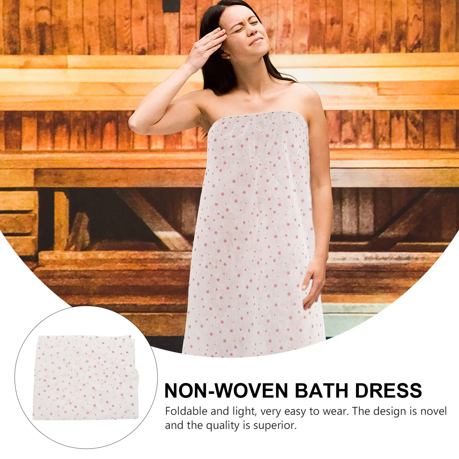 

10Pcs Thickened Skirt Women Pink Non-woven Disposable Bathing Salon Spa Sauna Comfortable Bath Towel Hotel Travel Daily Use