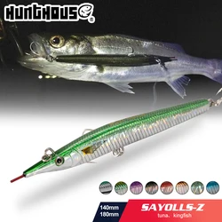 Hunthouse Needle Fish Fishing Lure 140mm/180mm Long Casting Pencil Stylo Stickbait Sinking Skipping Garfish Sphyraena Pesca