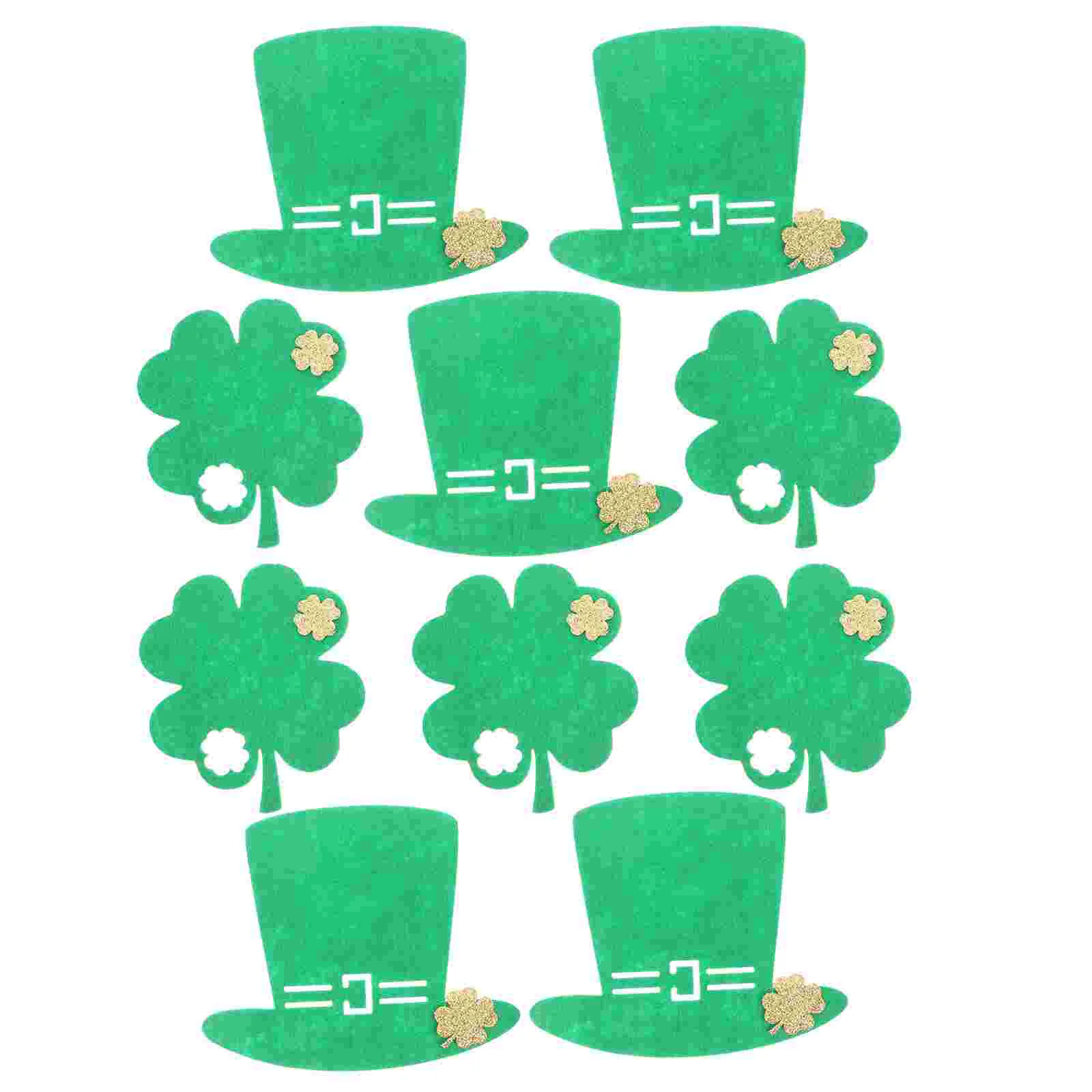 

10 Pcs Four Leaf Shamrock Coasters St Patricks Day Decorations Irish Theme Party Favors Nonslip Mats Lucky Gifts