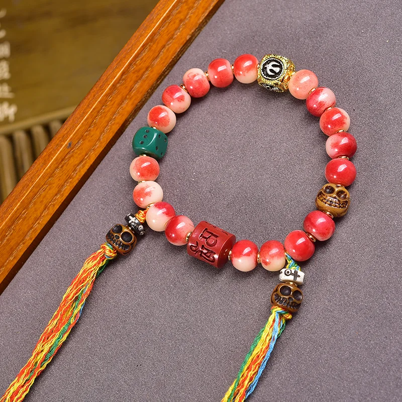 

Camel bone apple round bead bracelet, wholesale of cultural and collectible items, , barrel beads, Tibetan-style wellness p