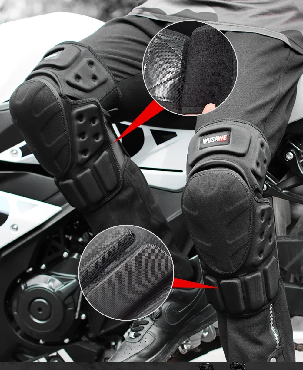 MTB Protective Gear Motorcycle Knee Pads Elbow Protector Adult Snowboard Downhill Motocross Armor Knee Guard Protection