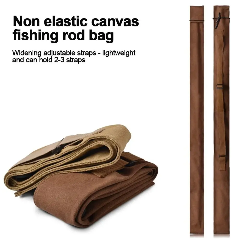 

Folding Portable Fishing Rod Bag Canvas Large Capacity Lure Rod Bag Multifunctional Fishing Tackle Storage Bag