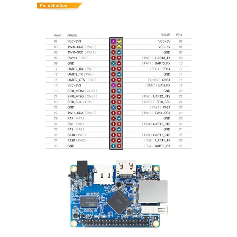 For Orange Pi One 1GB RAM Mini PC Allwinner H3 Soc DDR3 Quad-Core Single Board Support Android Linux Development Board view 4