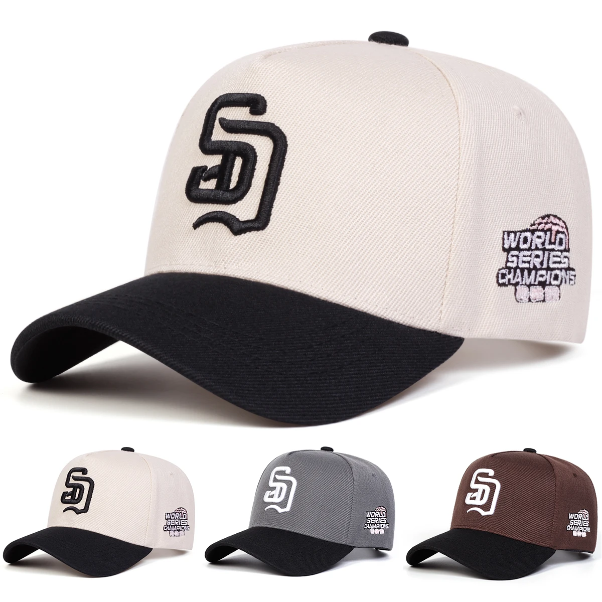 Unisex SD Letter Embroidery Baseball Caps Spring and Autumn Outdoor Adjustable Casual Hats Hip Hop Hat Sunscreen Hat